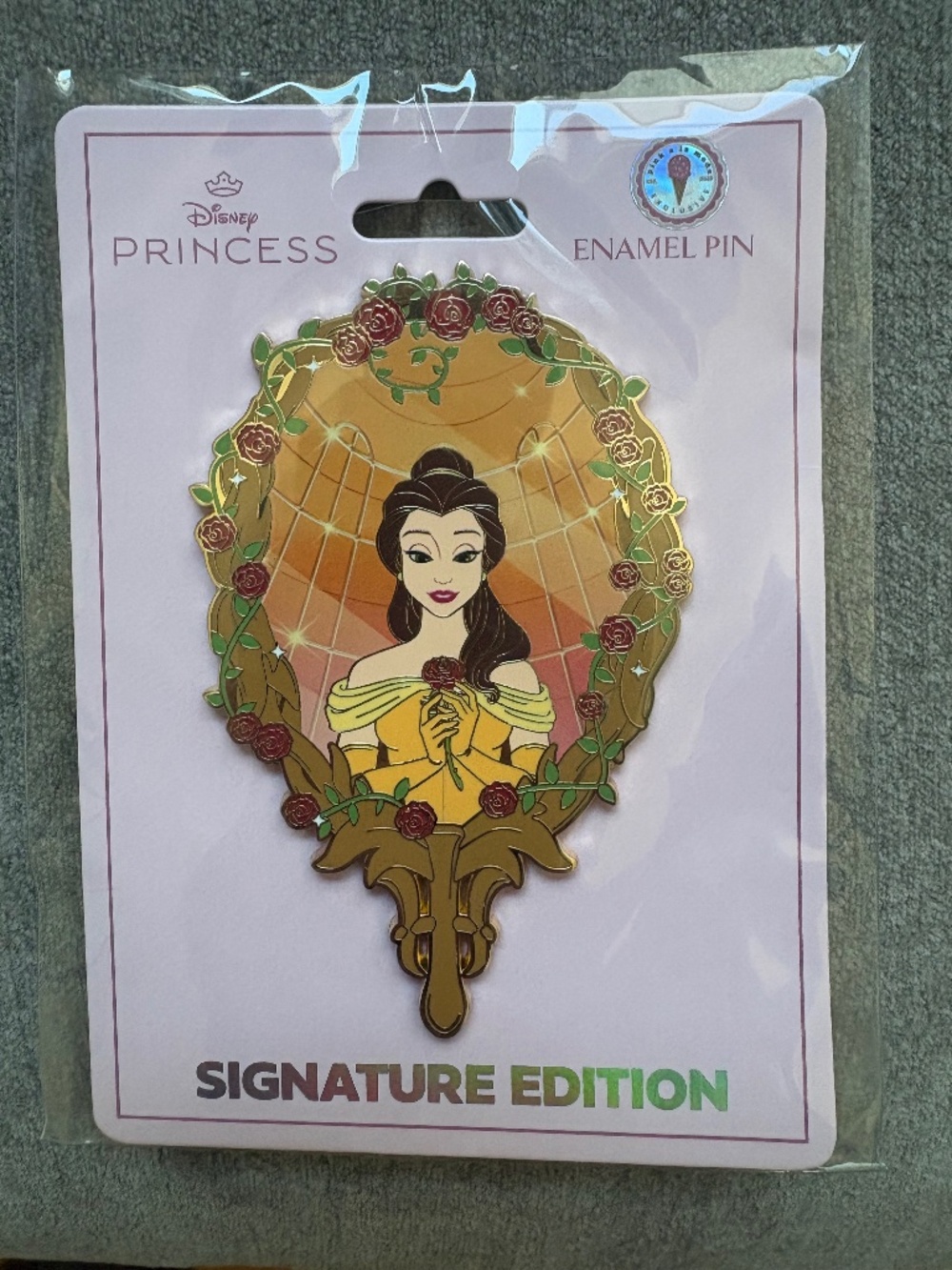 Beauty & the Beast Belle Ballroom Mirror Jumbo Pin | Pink à la Mode
